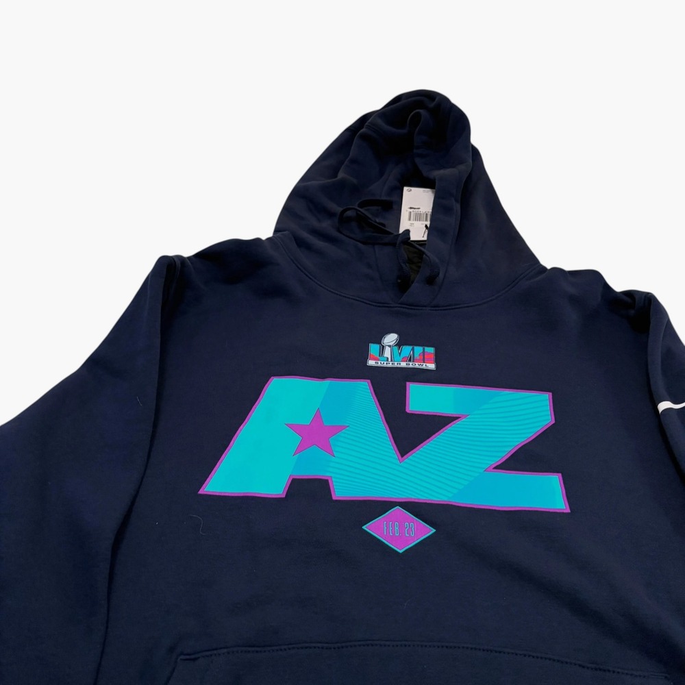 Nike Super Bowl LVII Arizona 2023 Hoodie Mens XXL Navy Blue NFL Football NWT
